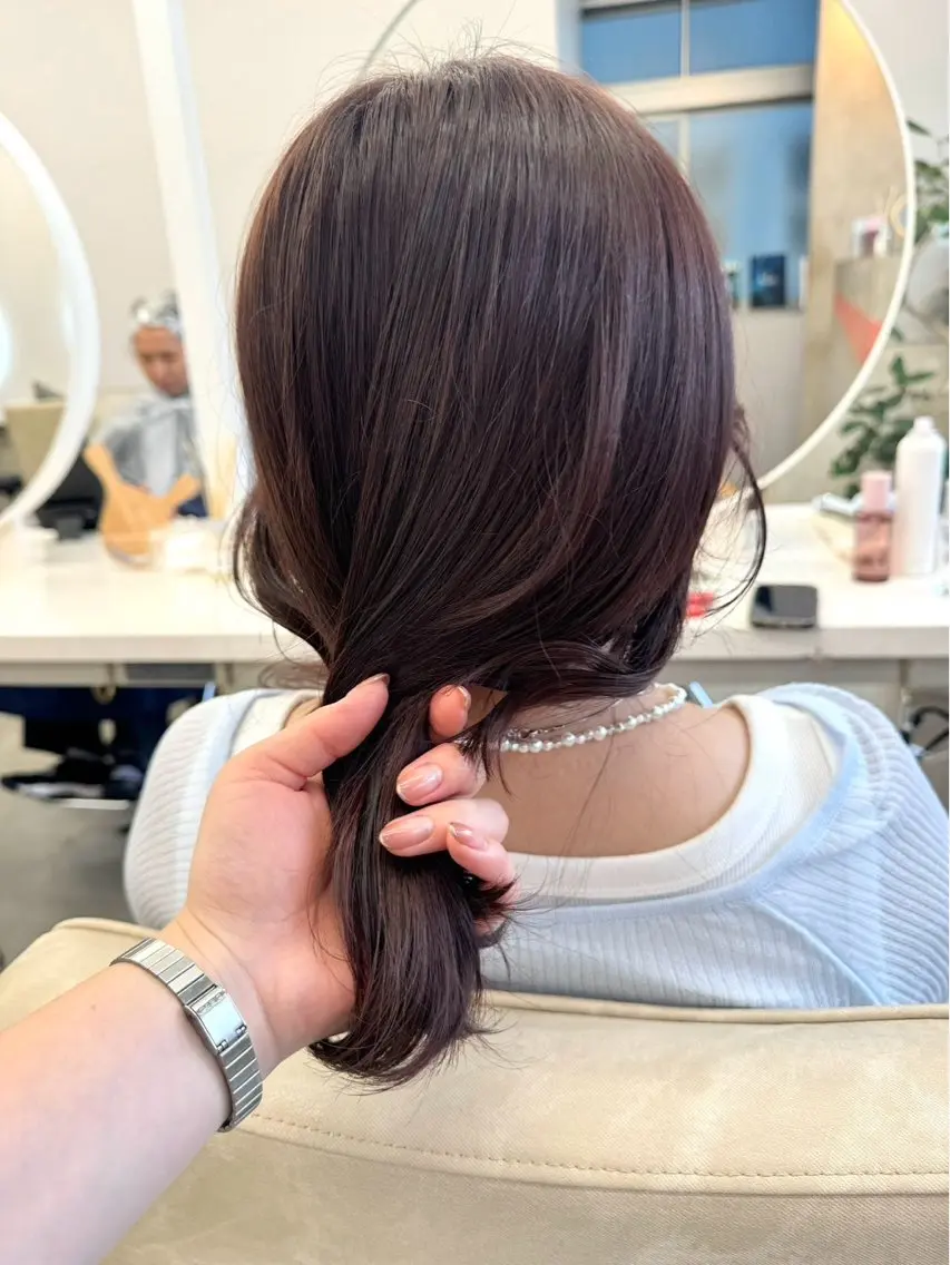 セミロング ラベンダーブラウン sand MIYUNO🐺のヘアスタイル
