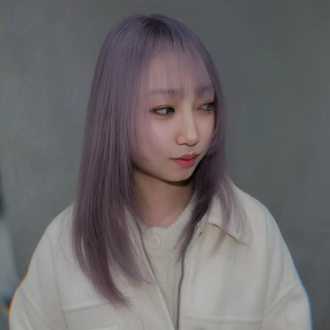 セミロング カラー ブリーチ ケアブリーチ デザインカラー ハイトーンカラー ハッシュカット ヘアカラー トリートメント ハイトーン/レイヤー しゅーたのヘアスタイル