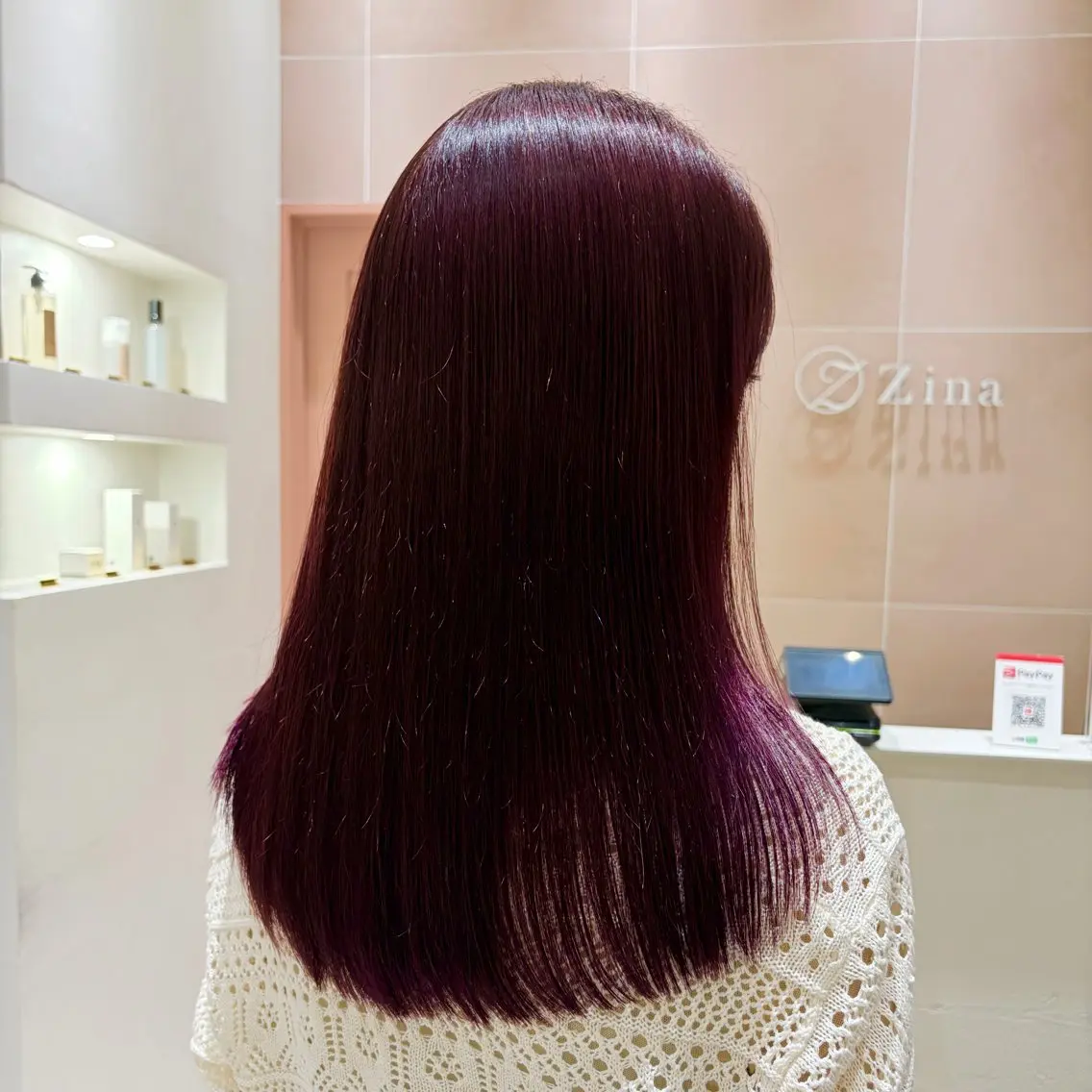 セミロング カット ヘアカラー トリートメント Zina京都河原町店 rinaのヘアスタイル