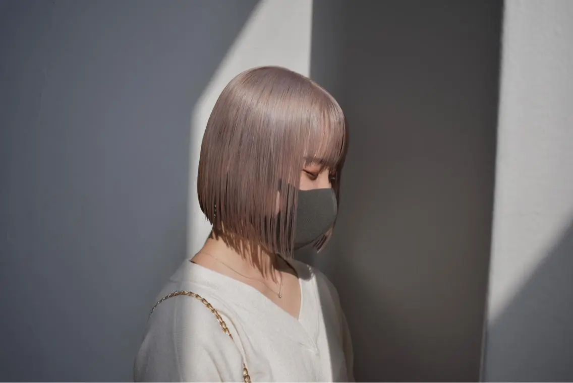 ショート カラー ベージュカラー ミルクティーベージュ ボブ カット ヘアカラー トリートメント ヘアセット メンズ特化 パーマ/オザワのヘアスタイル