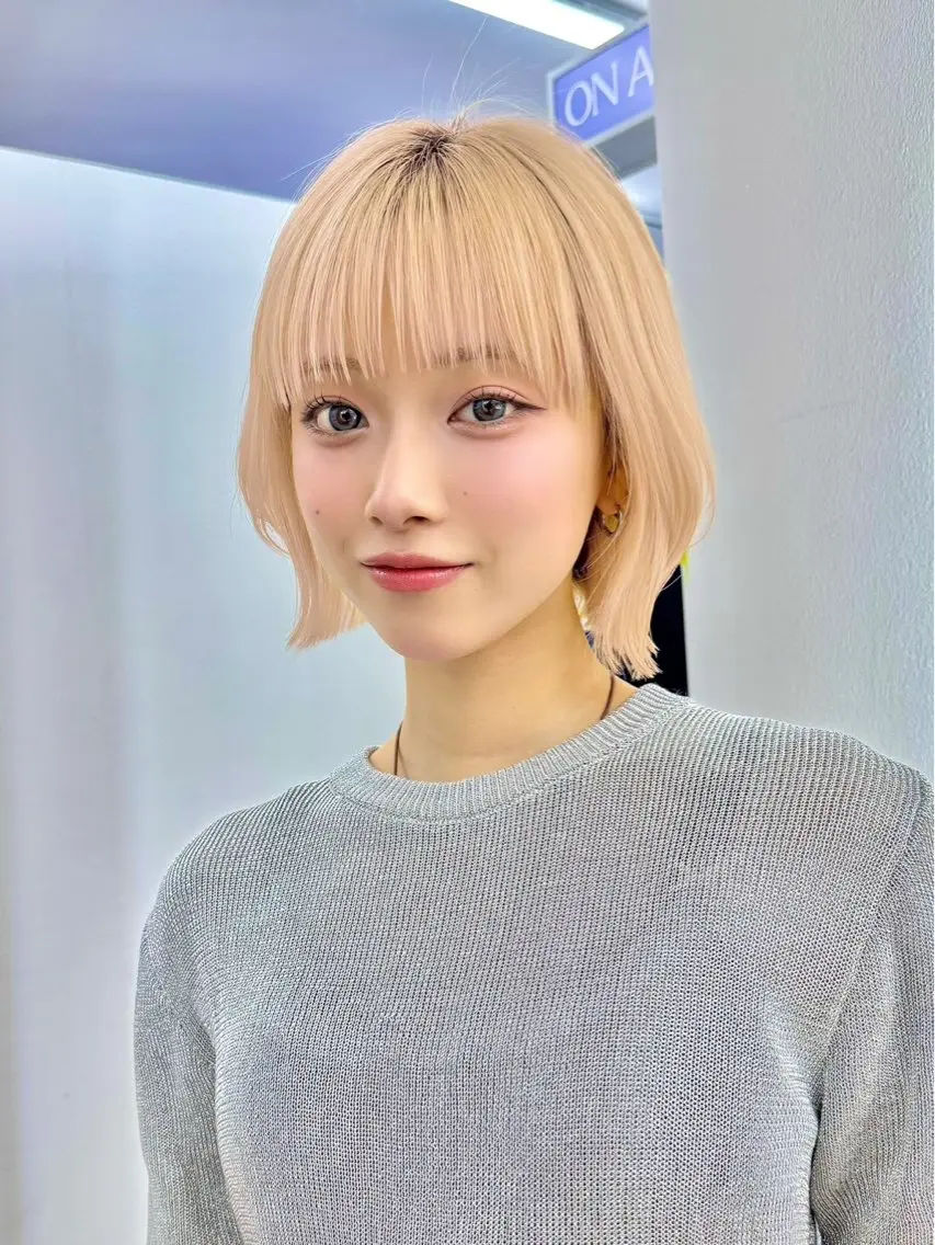 ショート 外ハネヘア 菅原 明日真のヘアスタイル