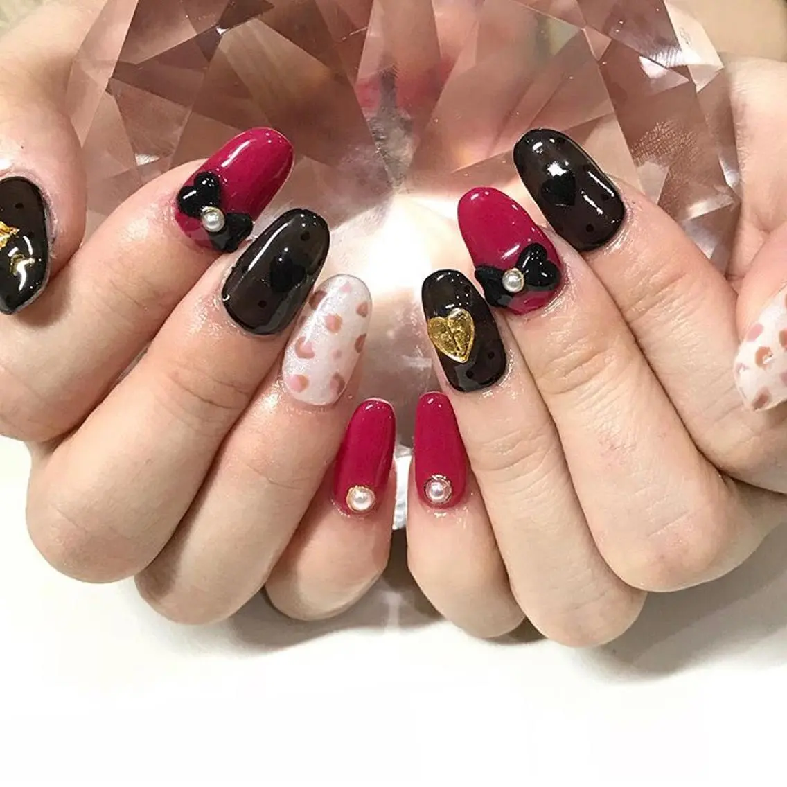ネイル 渋谷／チップ長さ出し 👑アプレgel-xのネイルデザイン