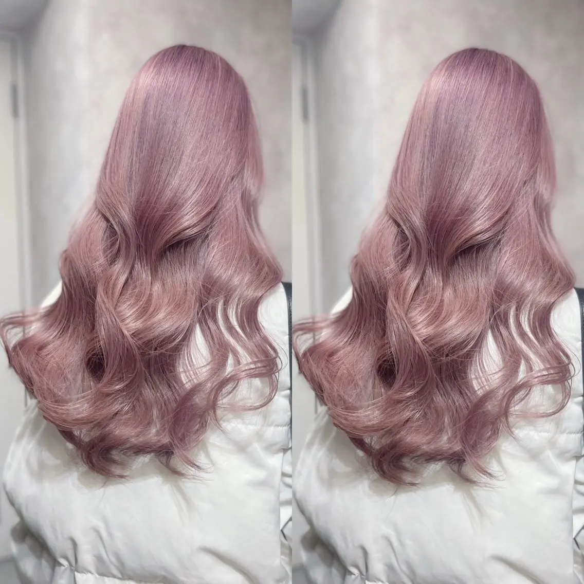 ロング カラー ラベンダーカラー ラベンダーピンク ピンクカラー ヘアカラー トリートメント ヘアセット ブリーチ無しダブル カラー🦕まどかのヘアスタイル