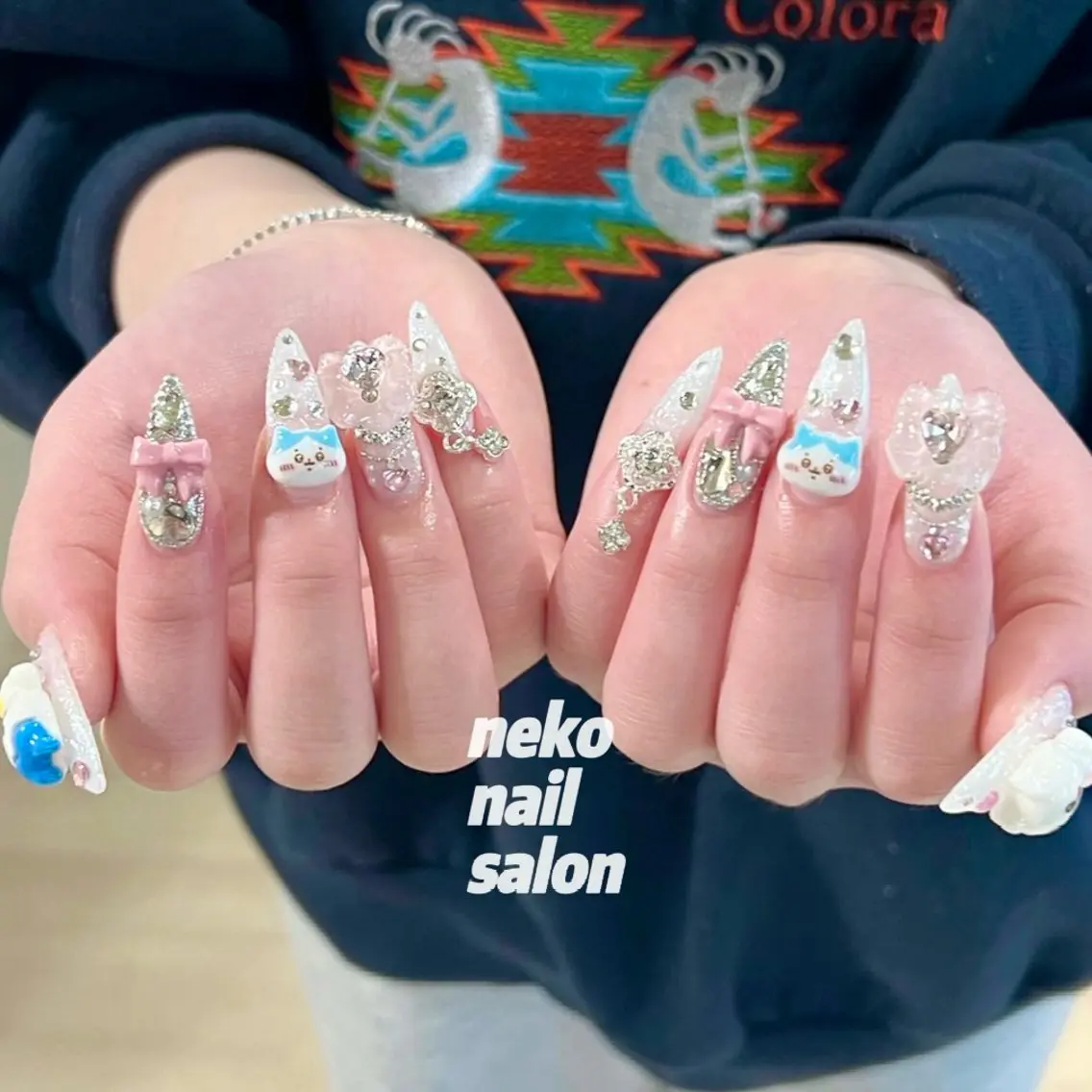 ネイル 持ち込み 冬ネイル クリスマス ハンドネイル neko nailのネイルデザイン