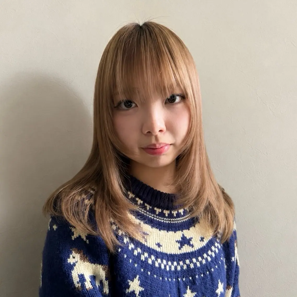 ミディアム ヘアカラー やはらりの/ 透明感カラーのヘアスタイル