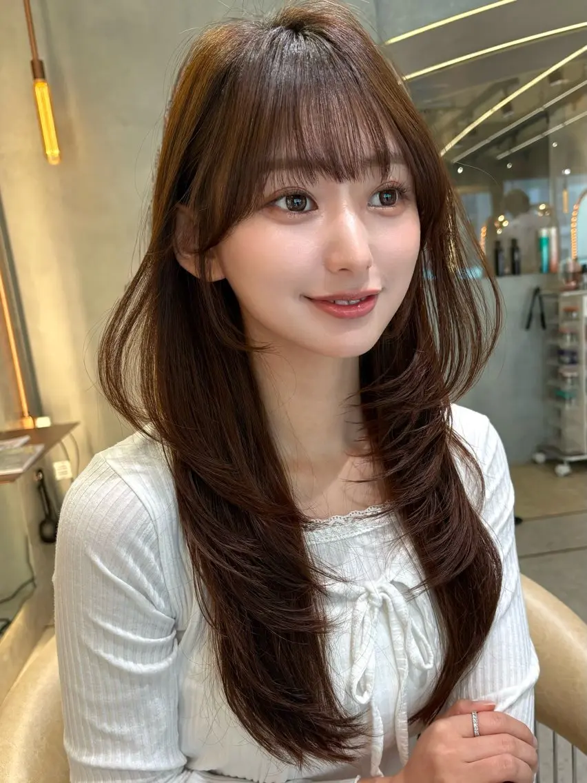 ロング カラー カット ヘアカラー トリートメント 仙台I韓国レイヤー I髪質改善I伊藤拓海のヘアスタイル