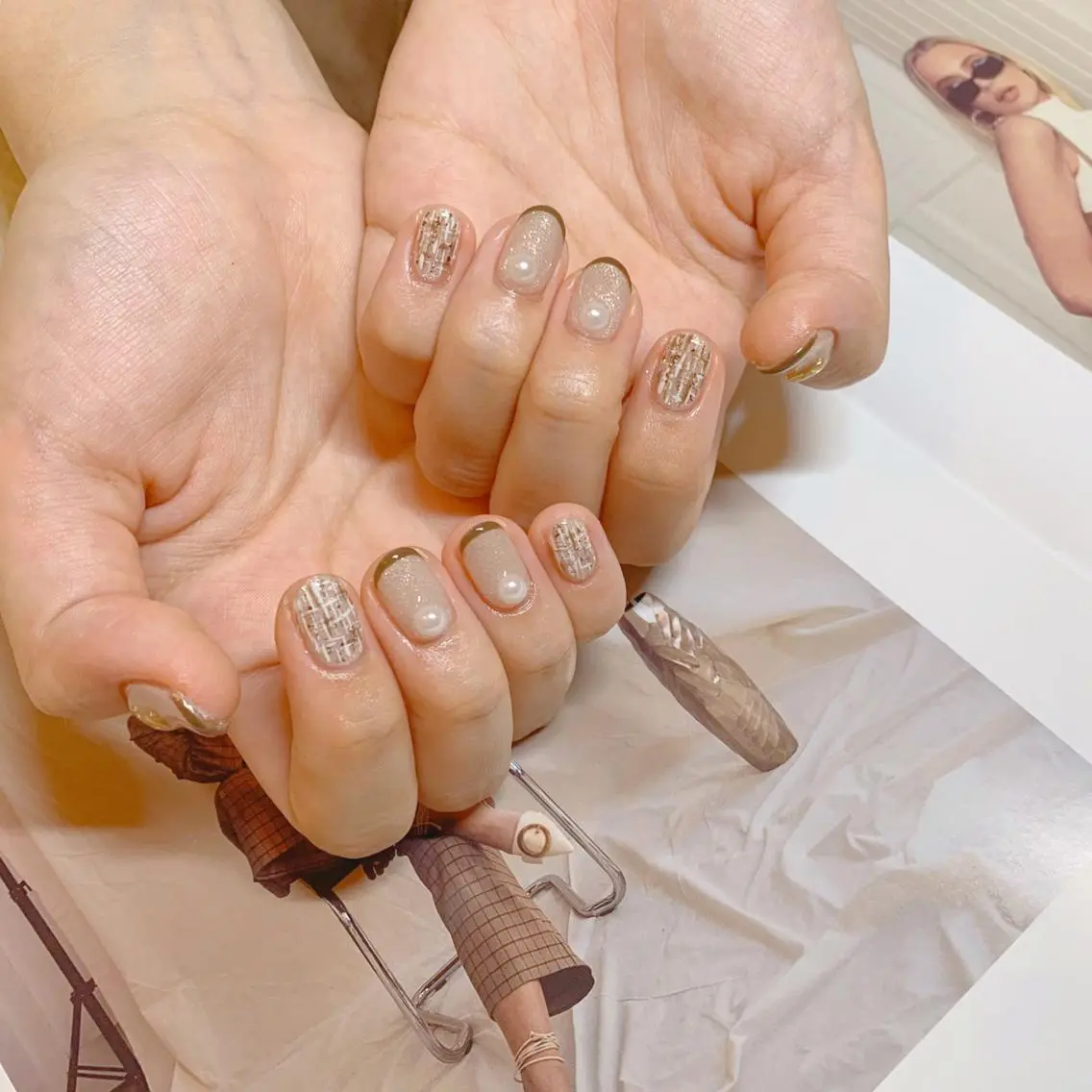 ネイル オーロラネイル フットネイル フレンチネイル ジェルネイル 韓国ネイル ハンドネイル ハンドケア 【ENサロン】 Rei💜Nailのネイルデザイン