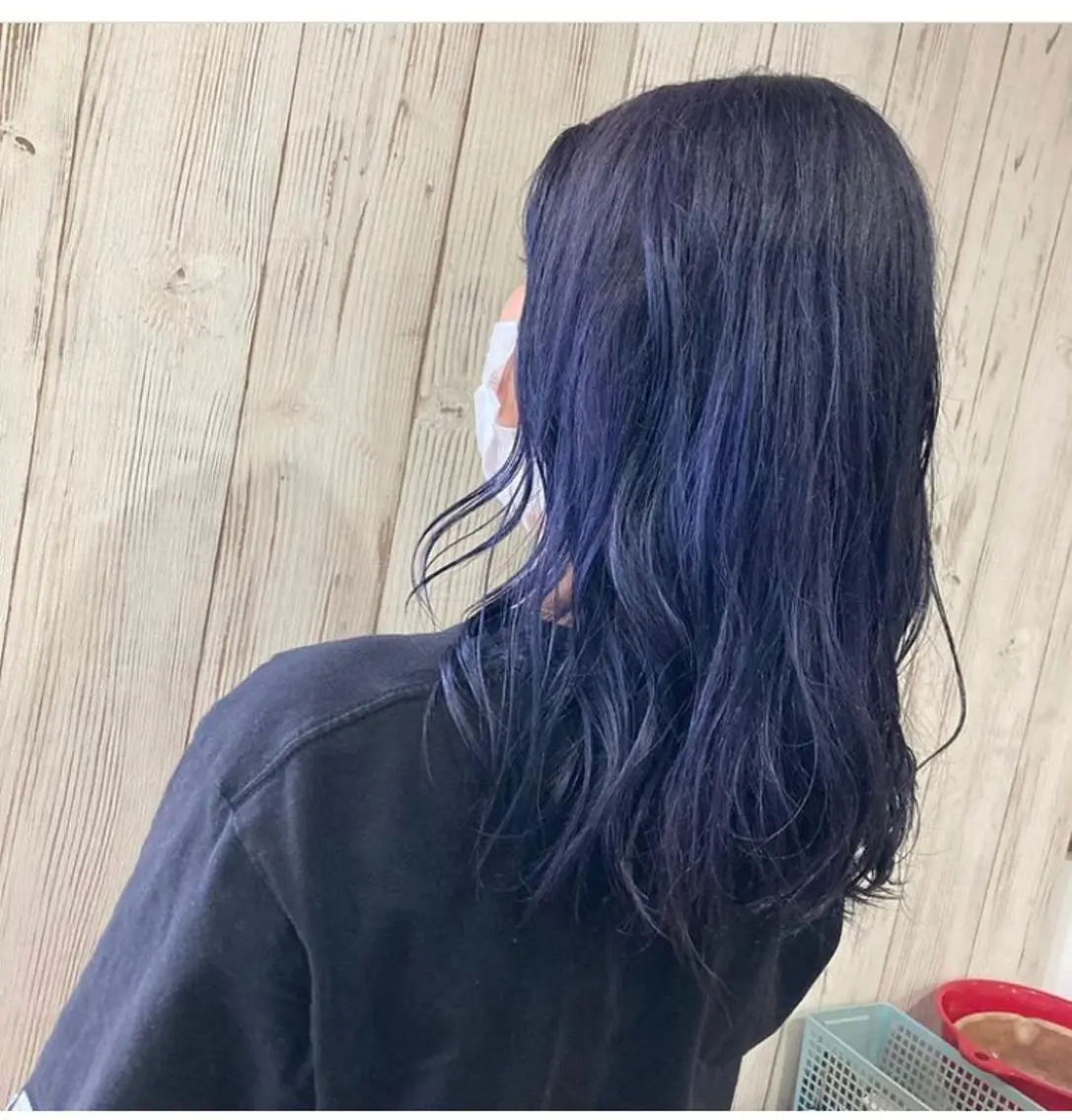 ロング カラー ブルーカラー ブルーパープル ダブルカラー パープルカラー Hair room Leaのヘアスタイル