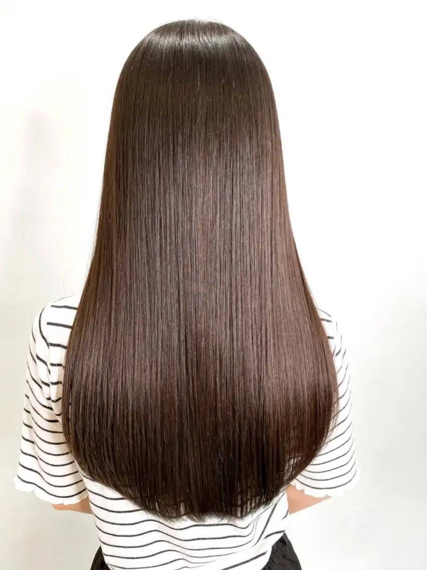 ロング カラー パーマ ヘアアレンジ 髪質改善 トリートメント 野村 奈里亜のヘアスタイル