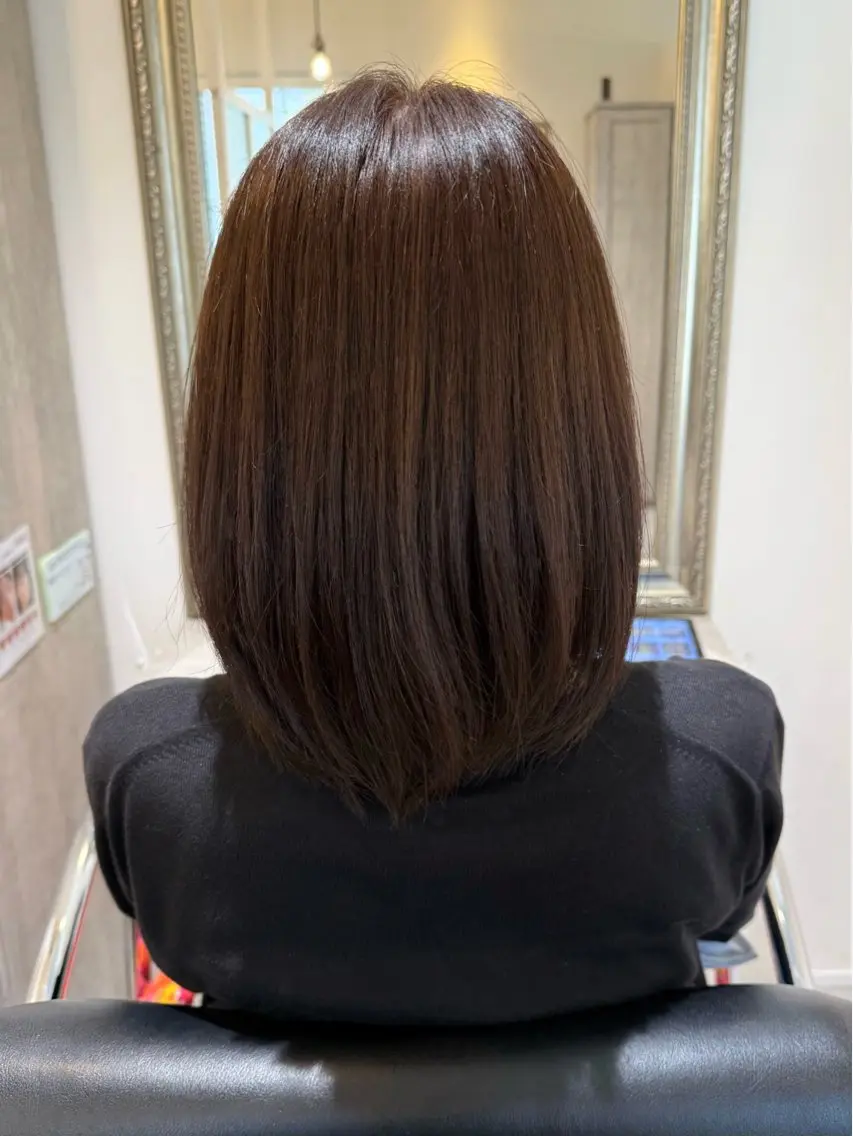 ミディアム カラー ブラウンカラー ショコラブラウン ヘアカラー こだわり艶カラー ♡chisato♡のヘアスタイル