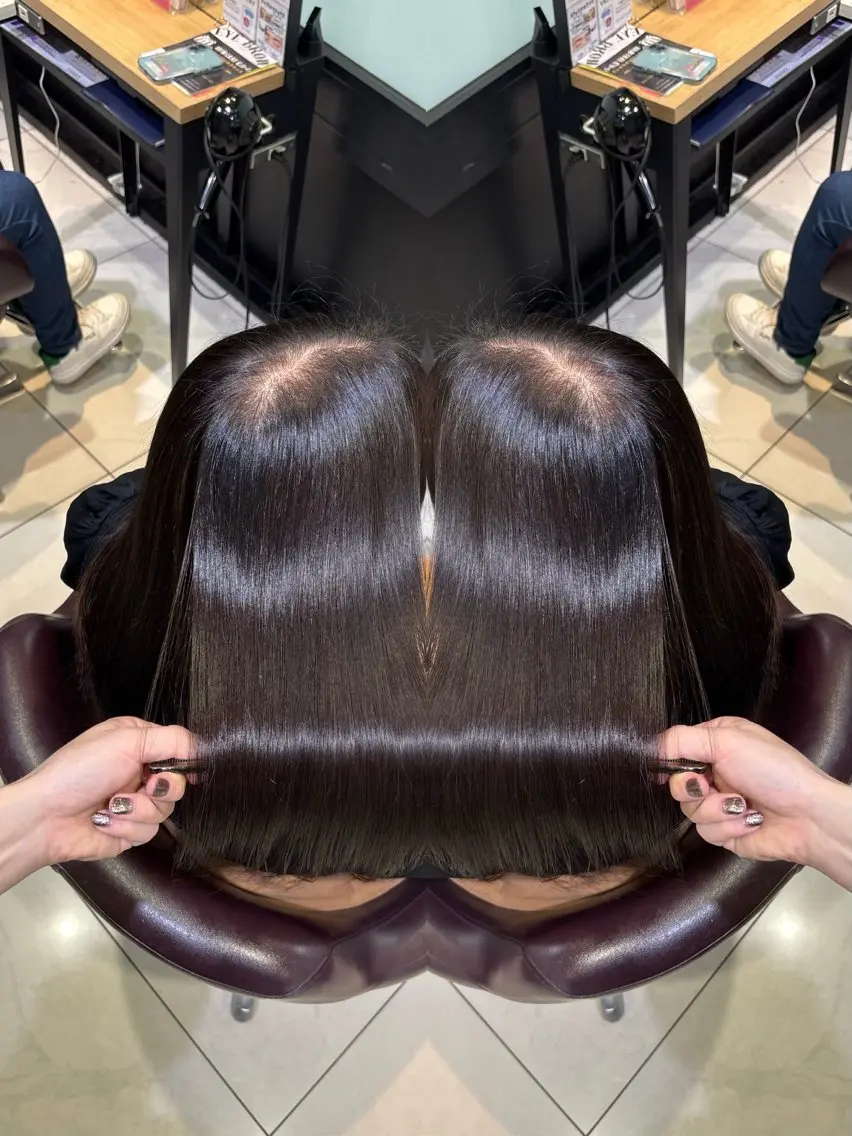ロング カラー カット ヘアカラー 縮毛矯正 トリートメント 🩵レイヤー✖︎ 髪質改善🩵リョウヤのヘアスタイル
