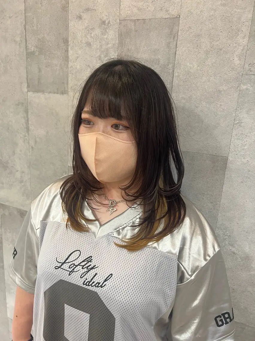ミディアム 韓国風ヘア レイヤーカット SEA BELLE YASUのヘアスタイル