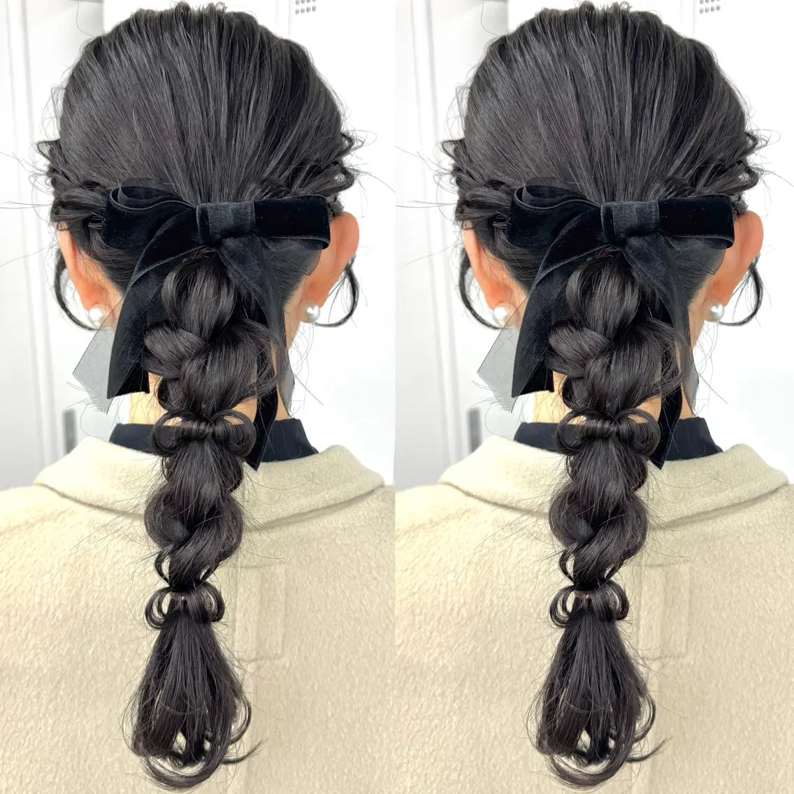 ロング ヘアアレンジ ヘアセット ヘアメ🎀ハイトーン 🩵エクステ🪄しほのヘアスタイル