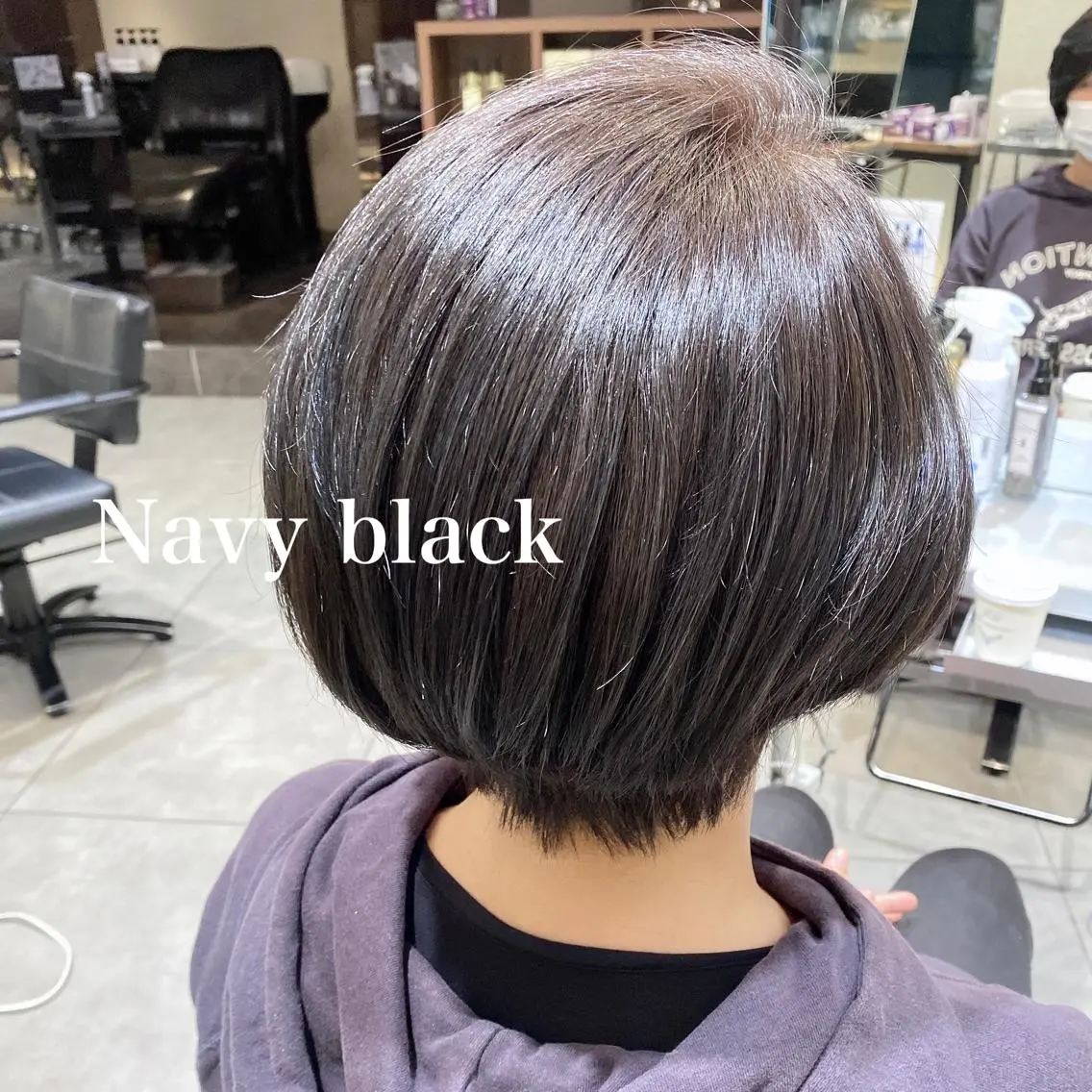 カラー ハイライトカラー ネイビーカラー オレンジ ☺︎ Naomiのヘアスタイル