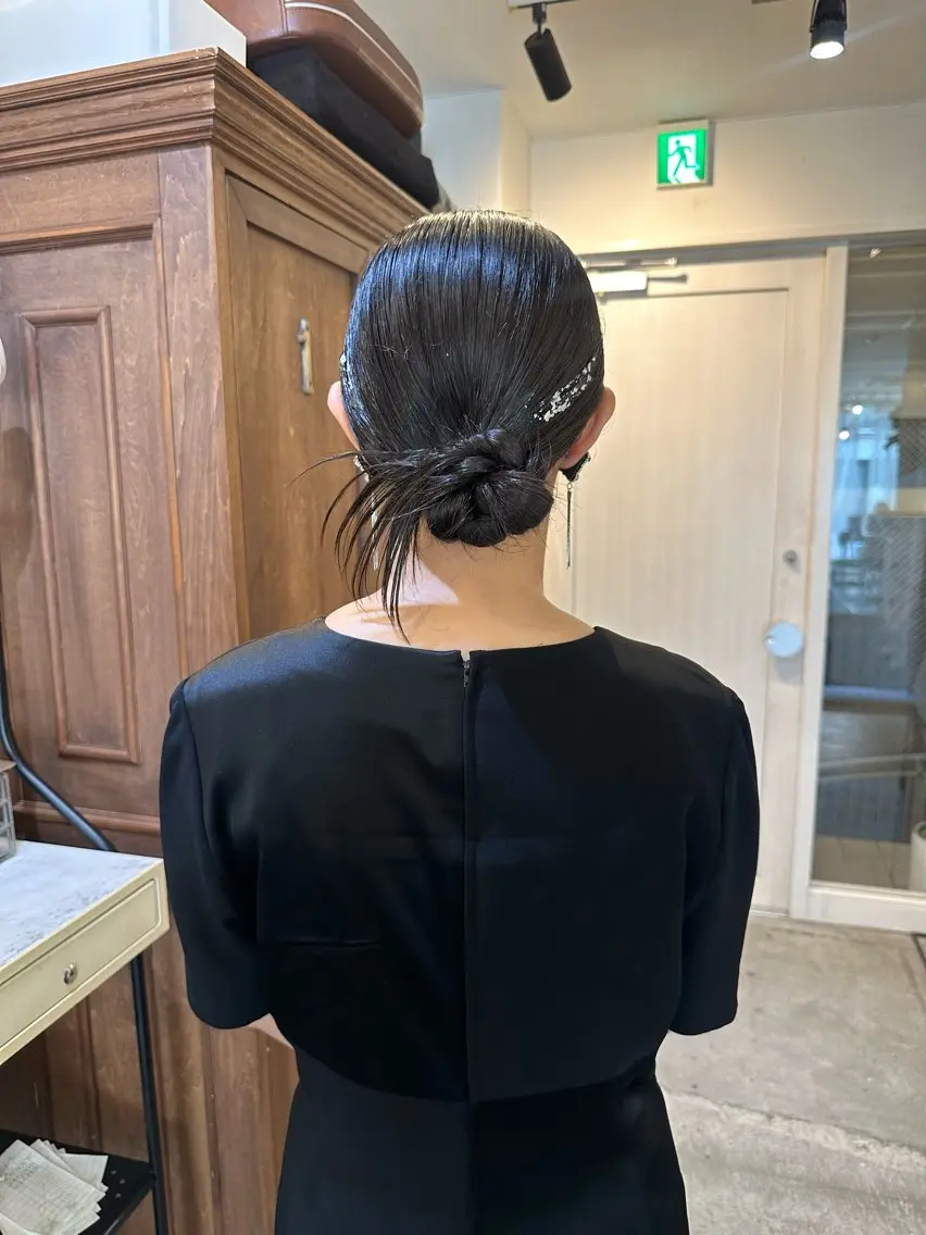 ミディアム ヘアアレンジ オレンジブラウン ヘアセット カットモデル募集中 ／HARUKA🎀のヘアスタイル