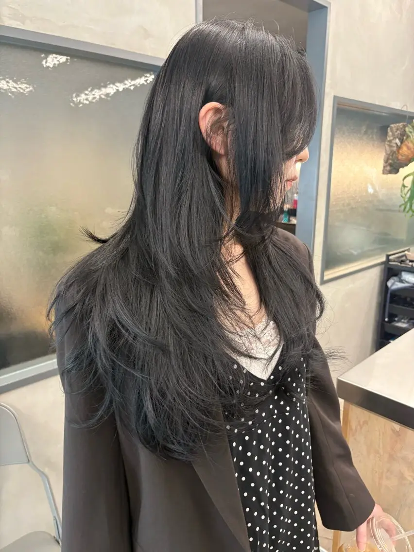 ロング カラー カット ヘアカラー トリートメント レイヤー/柔色 カラー/SAkiのヘアスタイル