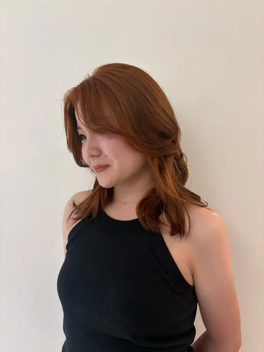 ミディアム カラー 縮毛矯正 abilita MIYUのヘアスタイル