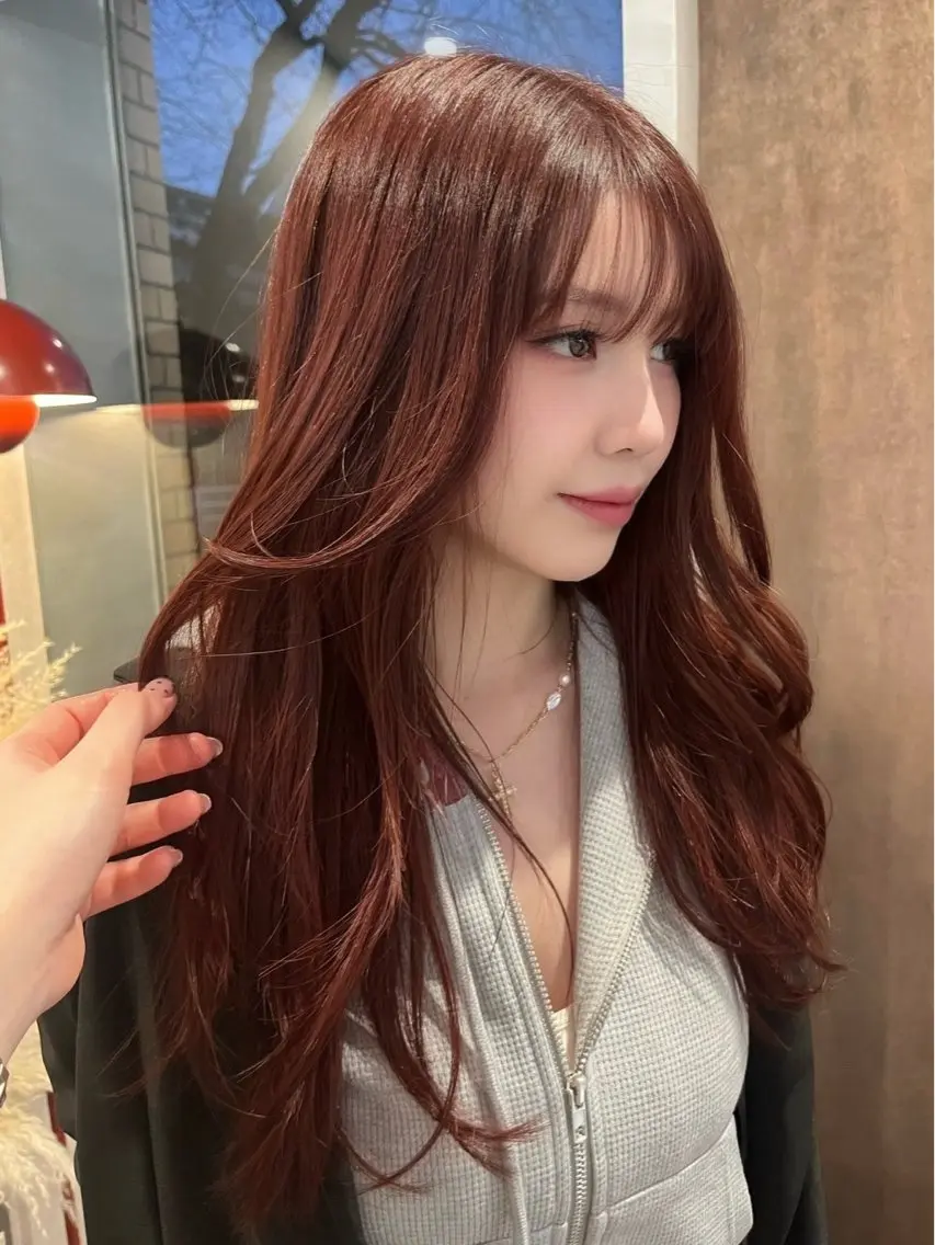 ロング カット ヘアカラー トリートメント qpula クプラのヘアスタイル