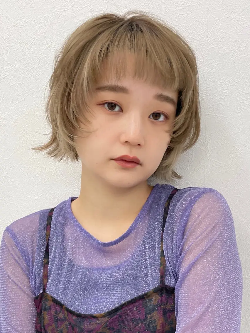 ショート ショートヘア ウルフカット カット ヘアカラー トリートメント ウルフカット/ボブ りなのヘアスタイル