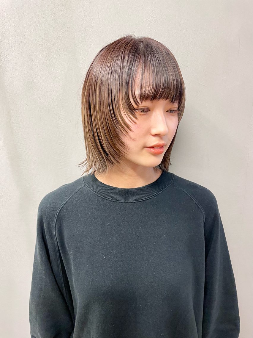 ミディアム カラー パーマ ヘアアレンジ メンズ レイヤーカット カット ヘアカラー トリートメント tatsumi/ボブ ウルフ/レイヤーのヘアスタイル