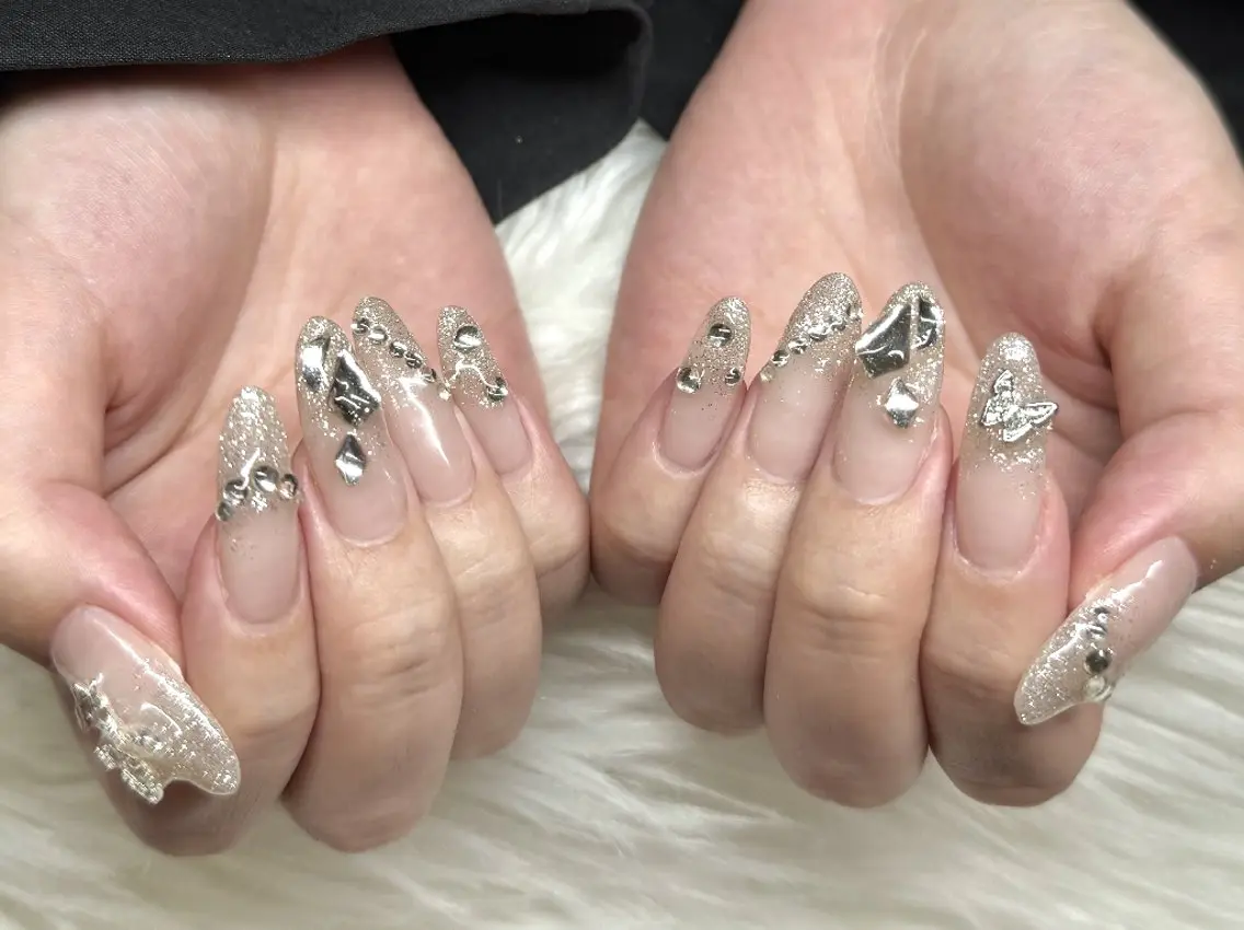 ネイル フットネイル フレンチネイル ジェルネイル ガラスフレンチ 韓国ネイル ハンドネイル ハンドケア The Nail 新大久保店のその他イメージ