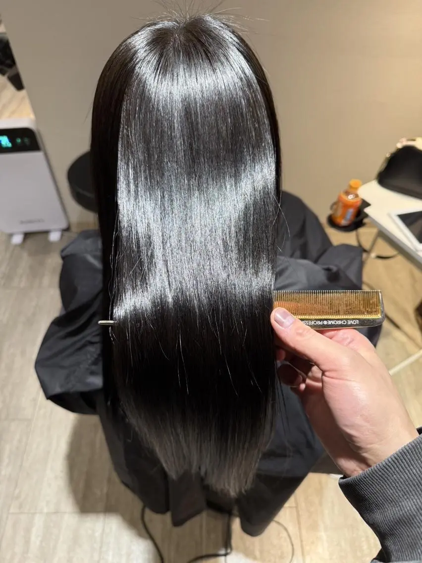 ★プラチナ縮毛矯正★+小顔似合わせカット+TOKIOTr¥12500の写真