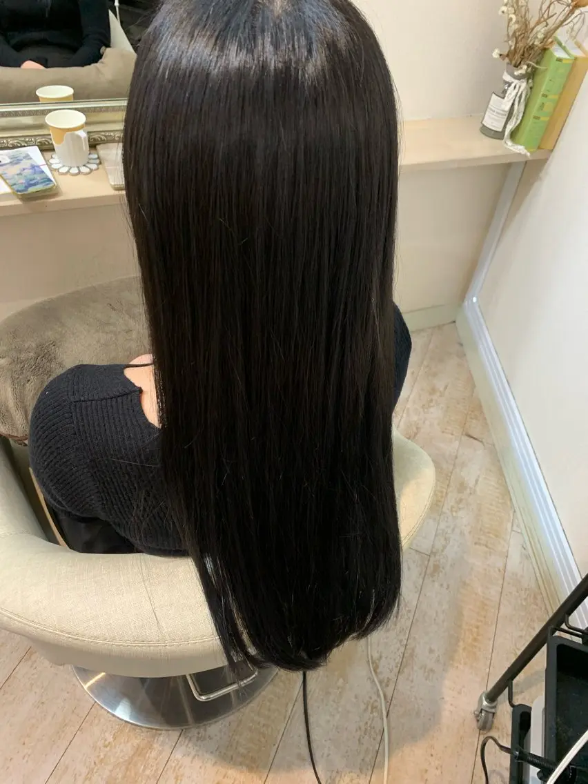 ロング カラー 縮毛矯正 山本 優音のヘアスタイル