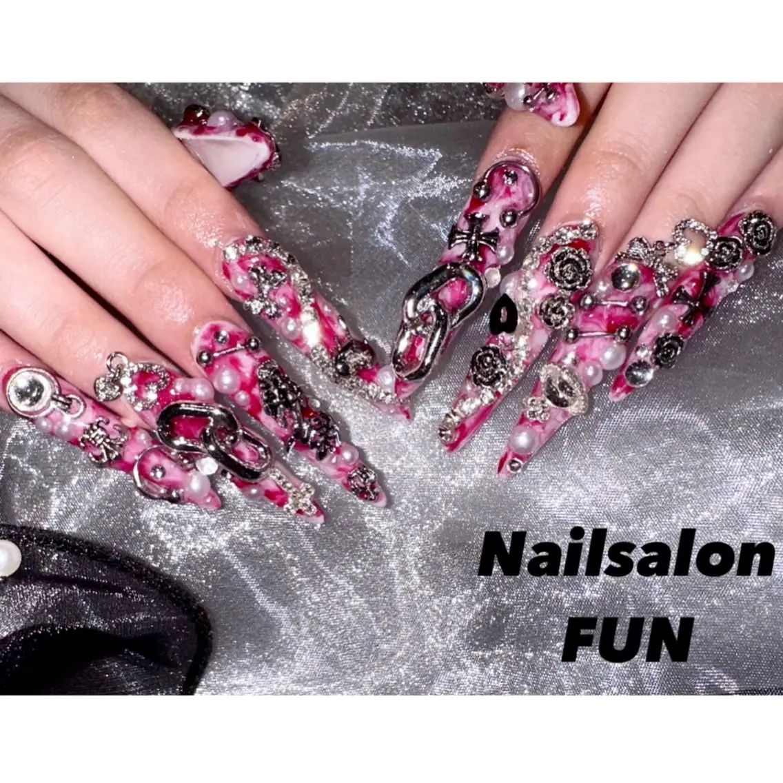 ネイル アートネイル ロングネイル メンズネイル ショートネイル スーパーロングネイル Nailsalon FUN🌈のネイルデザイン