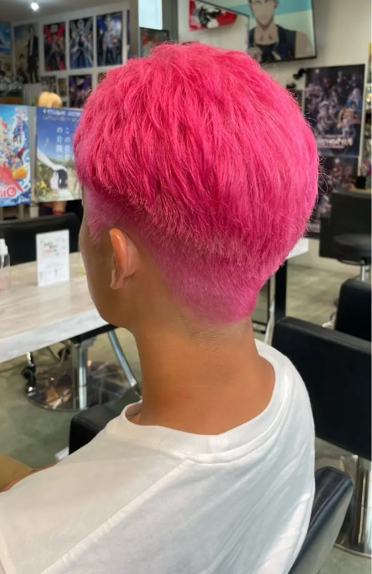 ショート 💖推しカラー💖 オタク美容師✂ゆづきのヘアスタイル