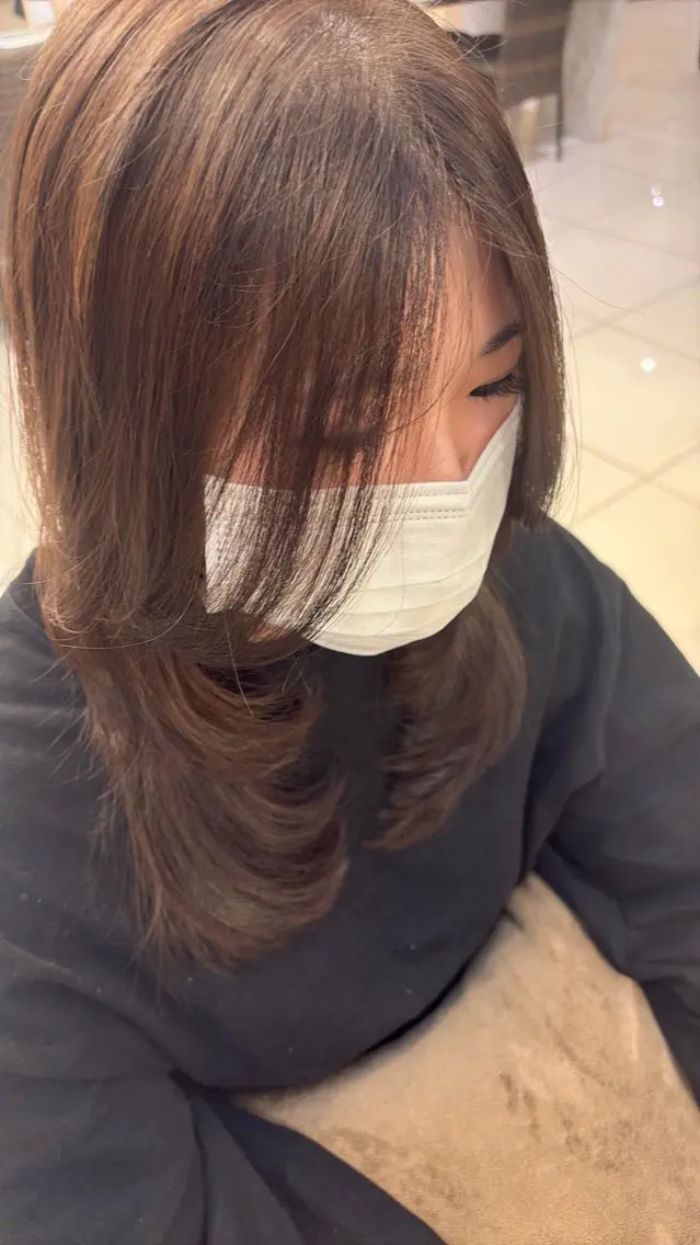 セミロング VANCOUNCIL 津島　田中のヘアスタイル