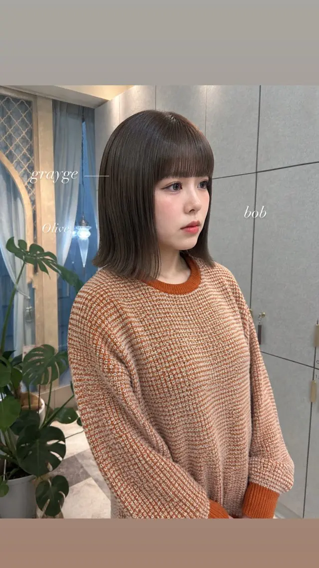 ミディアム カラー Bob/ダブルカラー サナのヘアスタイル