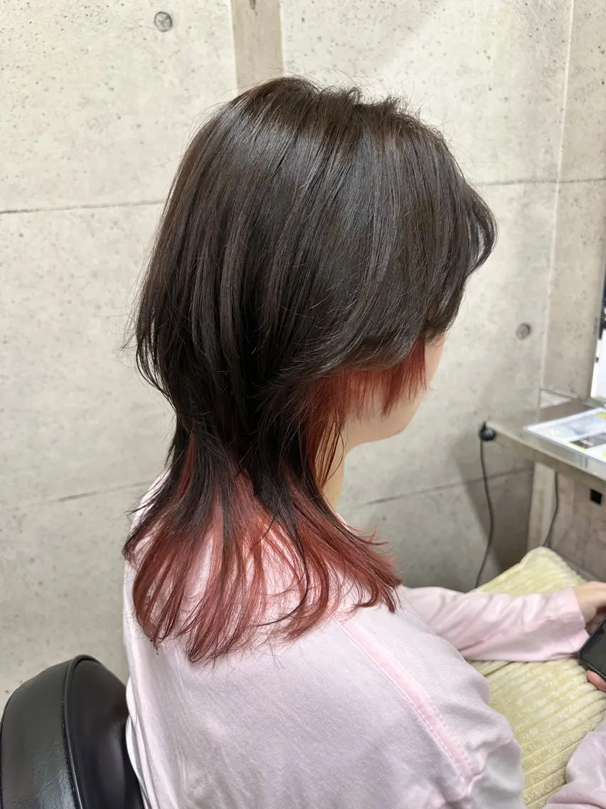 セミロング ウルフカット ウルフ美容師🏆 MIZUKIのヘアスタイル