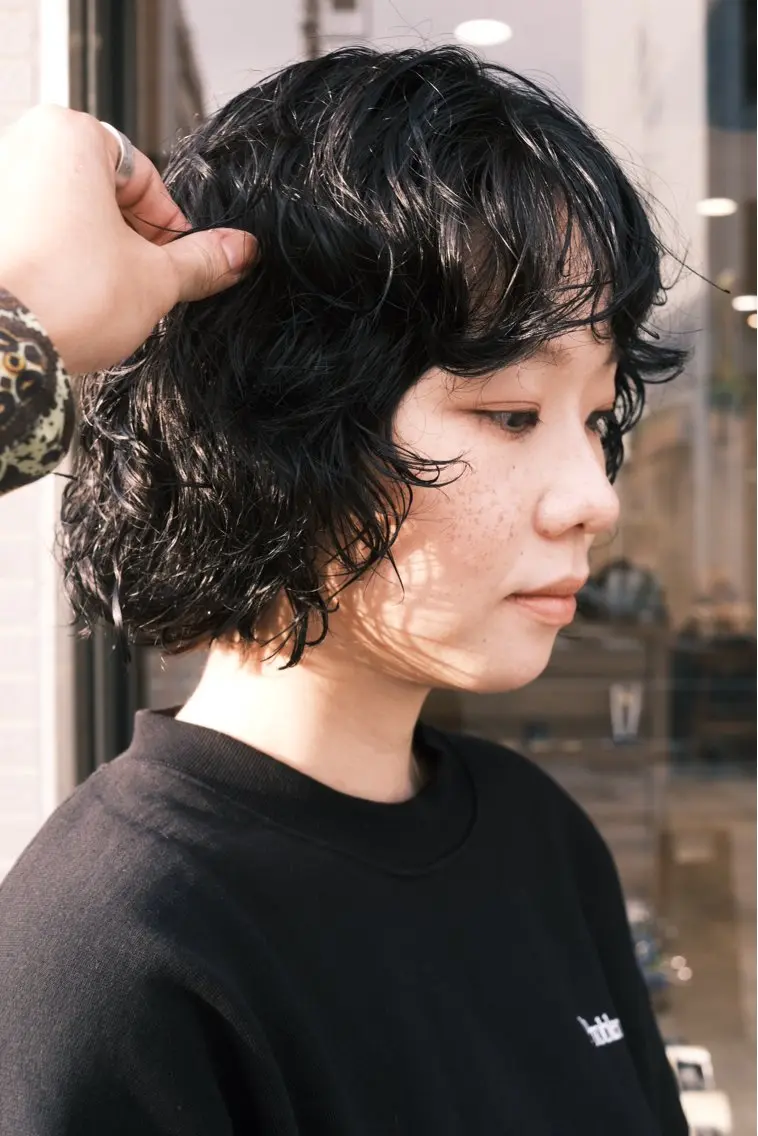 ショート パーマ ショートボブ ボブ ショートヘア カット パーマ トリートメント ヘッドスパ 似合わせ レイヤー須川のヘアスタイル
