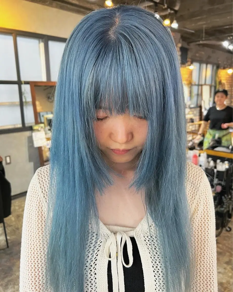 ロング カラー カット ヘアカラー トリートメント ツキノキ ミナのヘアスタイル
