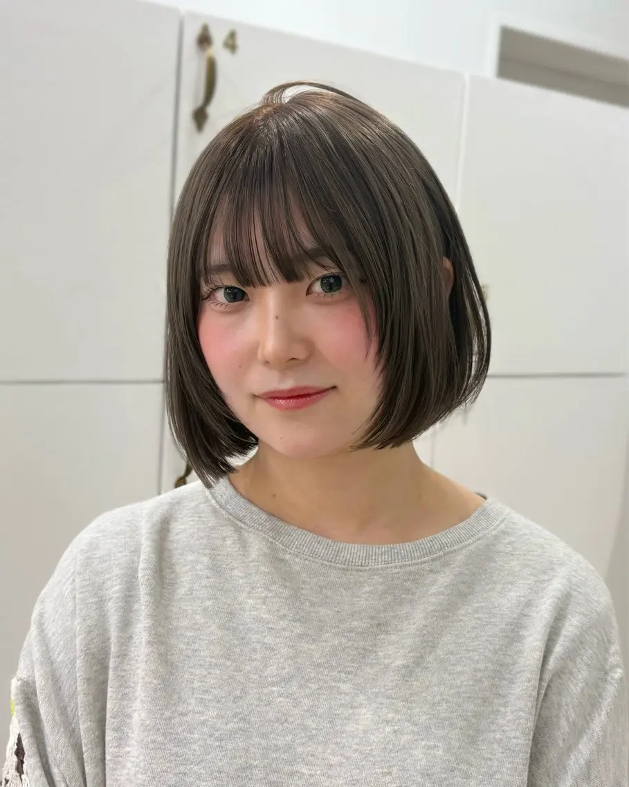 ショート ボブレイヤー ボブ レイヤーカット 🫧あやね/カットモ デル/仙台美容室🫧のヘアスタイル