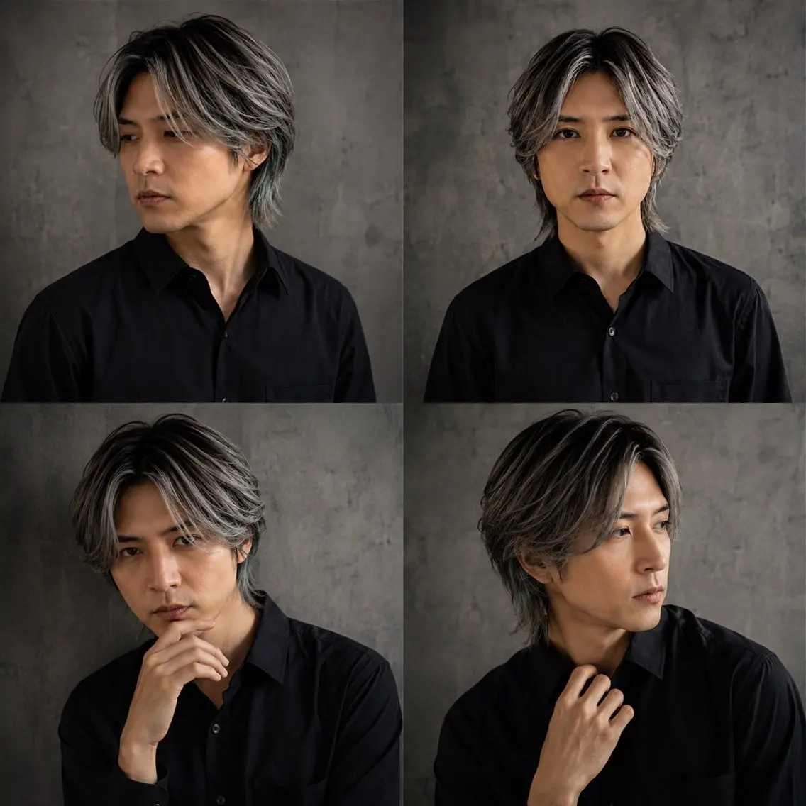 ミディアム カラー メンズ カット ヘアカラー メンズカラー支持率 No.1【心斎橋】のヘアスタイル