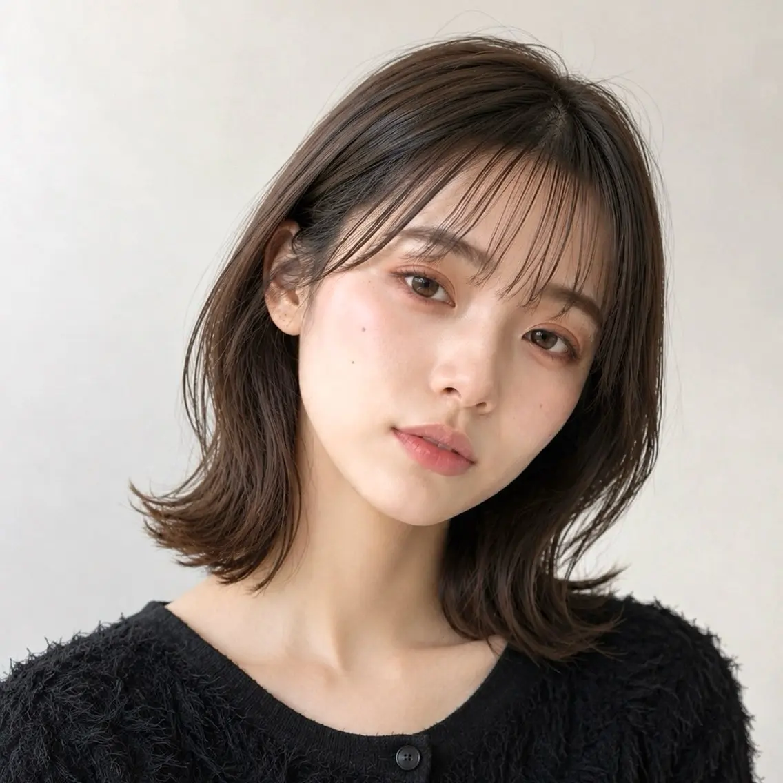 ミディアム カラー カット ヘアカラー トリートメント ヘッドスパ ヘアセット 赤み消しカラー/縮毛 /顔まわり/ジョウのヘアスタイル