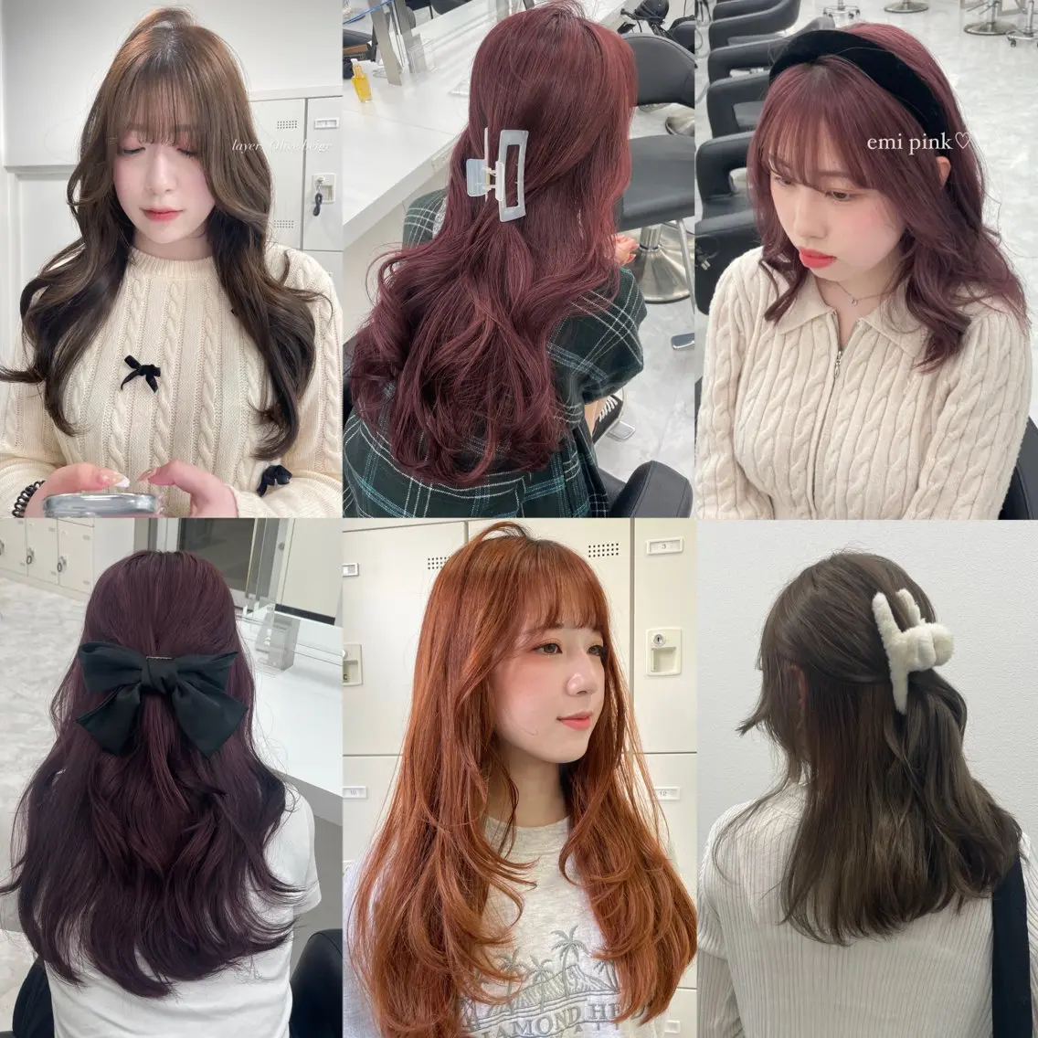 セミロング ヘアカラー MOE 福岡韓国ヘア✧︎のヘアスタイル