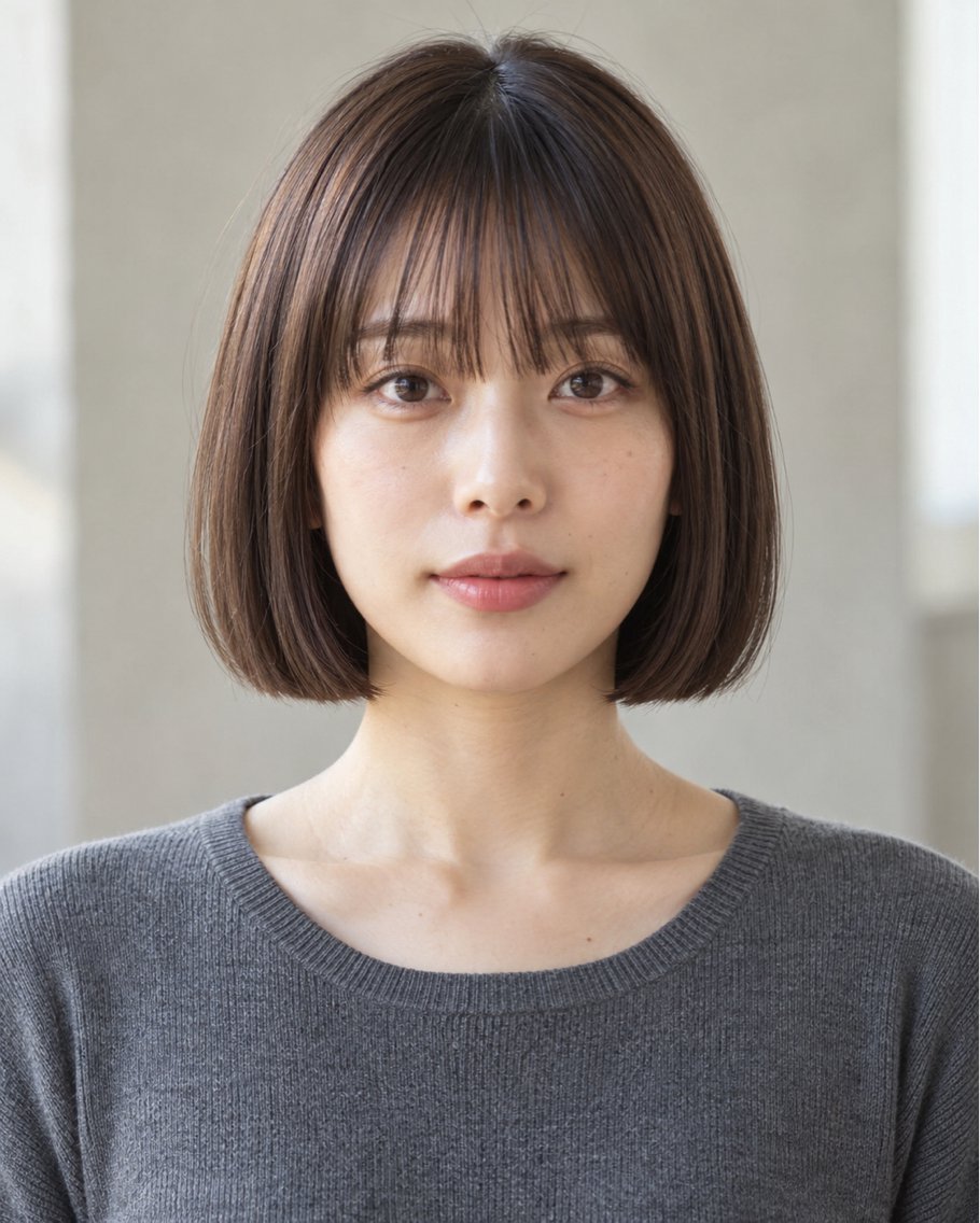 ショート カラー 切りっぱなしボブ ワンレンボブ ボブ ボブカット 募集中/村上廉のヘアスタイル