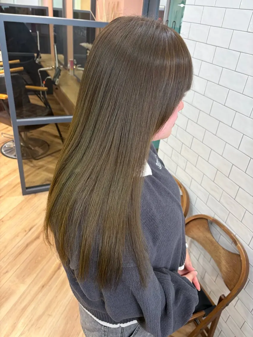 ロング カラー 透明感カラー ヘアカラー もり まりものヘアスタイル