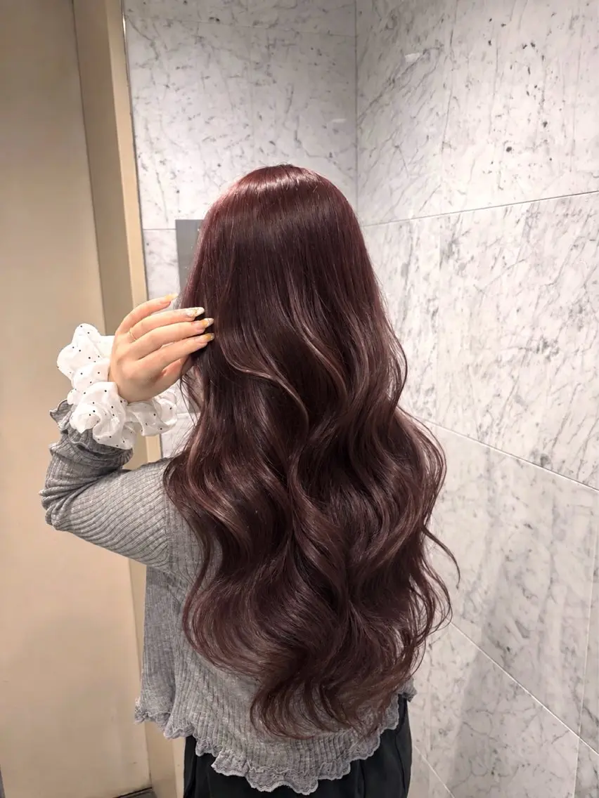 ロング カラー カット ヘアカラー トリートメント ヘッドスパ ヘアセット 盛れる艶カラー× レイヤーカット/咲来のヘアスタイル