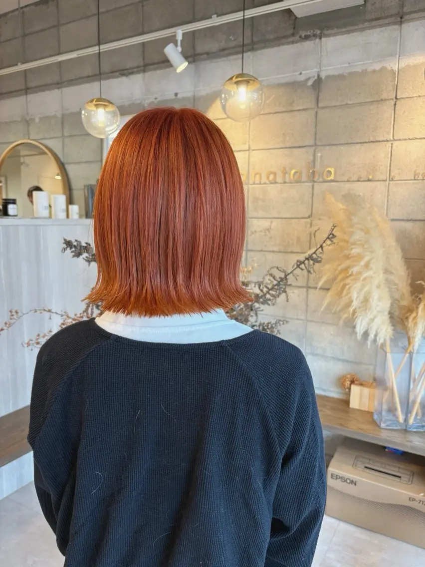 【平日割あり】🦋カット+ケアブリーチ+カラー+3stepトリートメントの写真