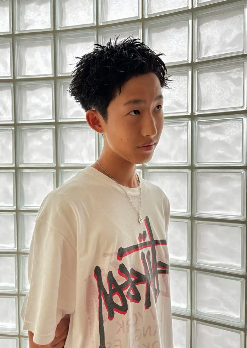 パーマ メンズ メンズパーマ メンズショート スパイキーショート ボブ スパイラルパーマ 松村明門/メンズ カット/メンズパーマのヘアスタイル