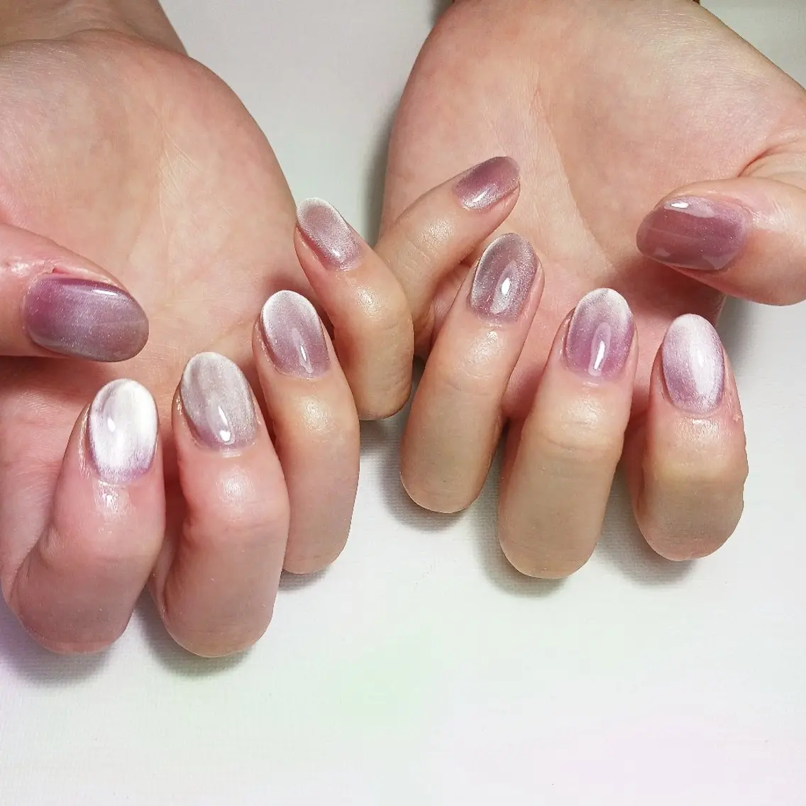 ネイル ジェルネイル マグネットネイル 持ち込み ピンク ショートネイル ハンドネイル owlnail /持込みデザイン専門のネイルデザイン