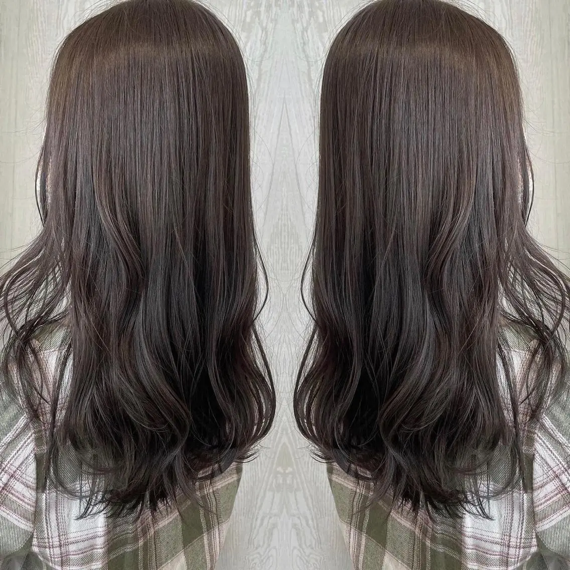 ロング カラー アッシュ 透明感カラー グレージュ オリーブグレージュ オリーブグレー カット ヘアカラー トリートメント 河合秀明/ショート /ボブ/レイヤーのヘアスタイル