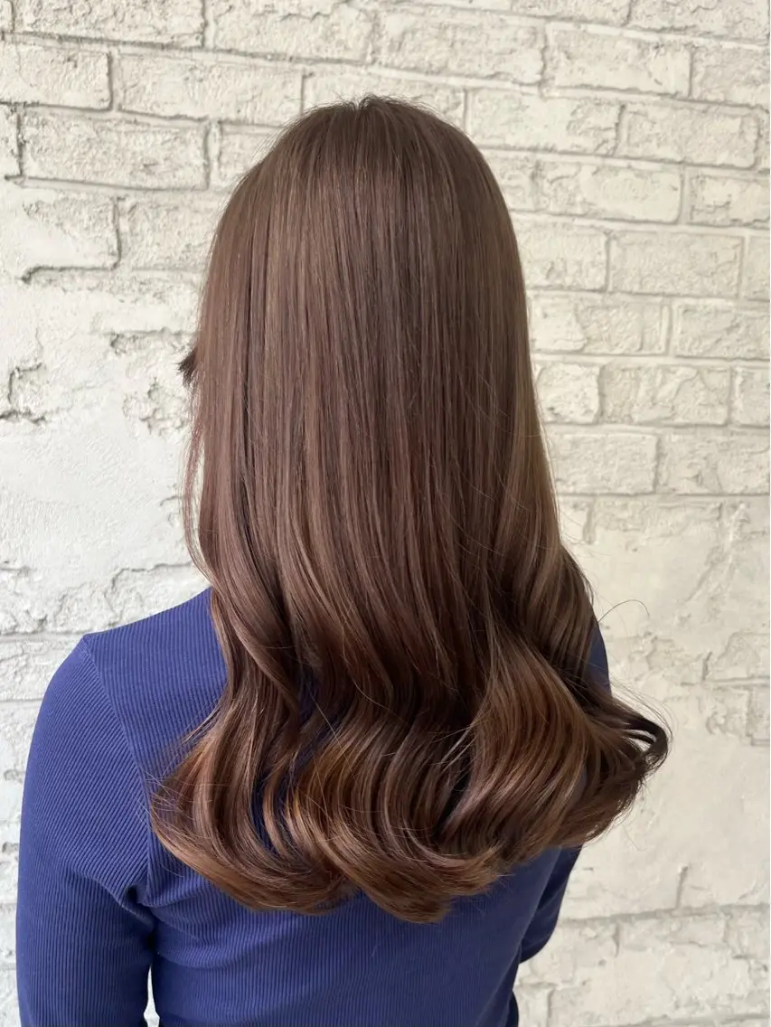 ロング カット ヘアカラー トリートメント 艶髪ブリーチカラー 💗manaka💗のヘアスタイル