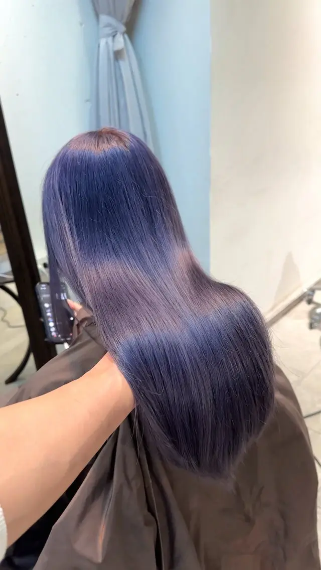 セミロング カラー パーマ ヘアアレンジ ヘアカラー トリートメント ブリーチカラー🤍 颯馬🐈‍⬛のヘアスタイル