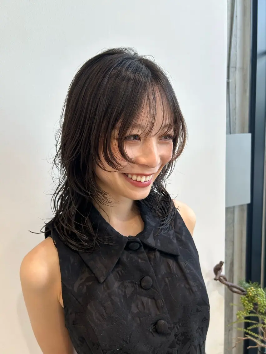 ミディアム レイヤーカット 似合わせカット カット ･*:.e.dit arisa.*･のヘアスタイル