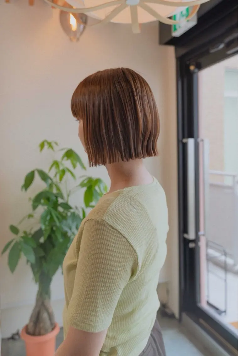 ショート カラー カット 〈ボブ〉縮毛矯正 船橋駅5分/鈴木杏美のヘアスタイル