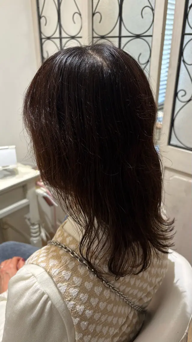 ミディアム カラー カット トリートメント 似合わせ 顔周りYUUGAのヘアスタイル